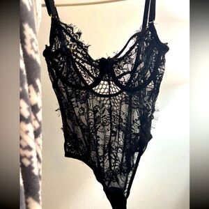Black lace bodysuit